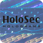 Design 1 Blue hologram with black logo