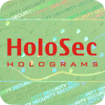Design 1 Green hologram with red logo