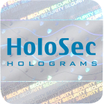 Design 1 Silver hologram with blue logo