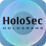 Design 2 Blue hologram with black logo