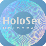 Design 2 Blue hologram with silver logo