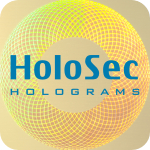 Design 2 Gold hologram with blue logo
