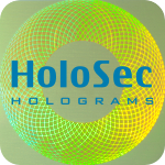 Design 2 Green hologram with blue logo