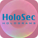 Design 2 Pink hologram with blue logo