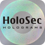 Design 2 Silver hologram with black logo