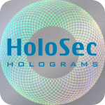 Design 2 Silver hologram with blue logo